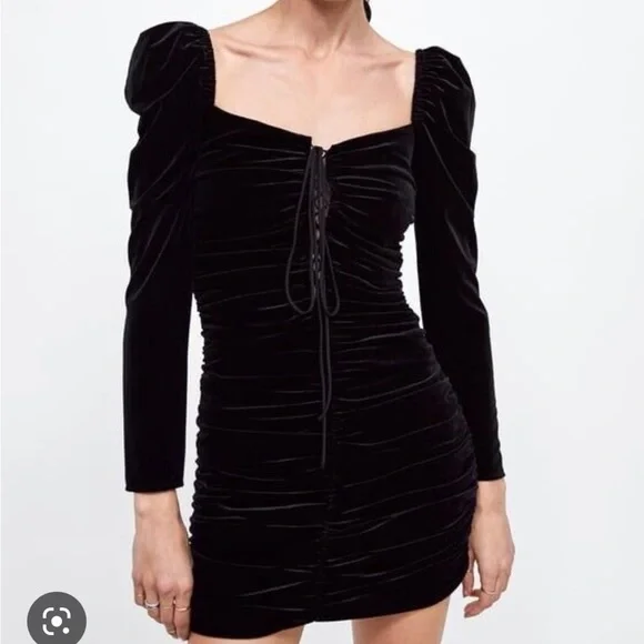 Zara | Dresses | Zara Black Velvet Dress | Poshmark Zara | Dresses | Zara Black Velvet Dress | Poshmark